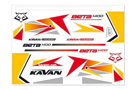 KAVAN Beta 1400 - Stickers set Red