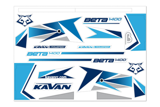 KAVAN Beta 1400 - Stickers set Blue