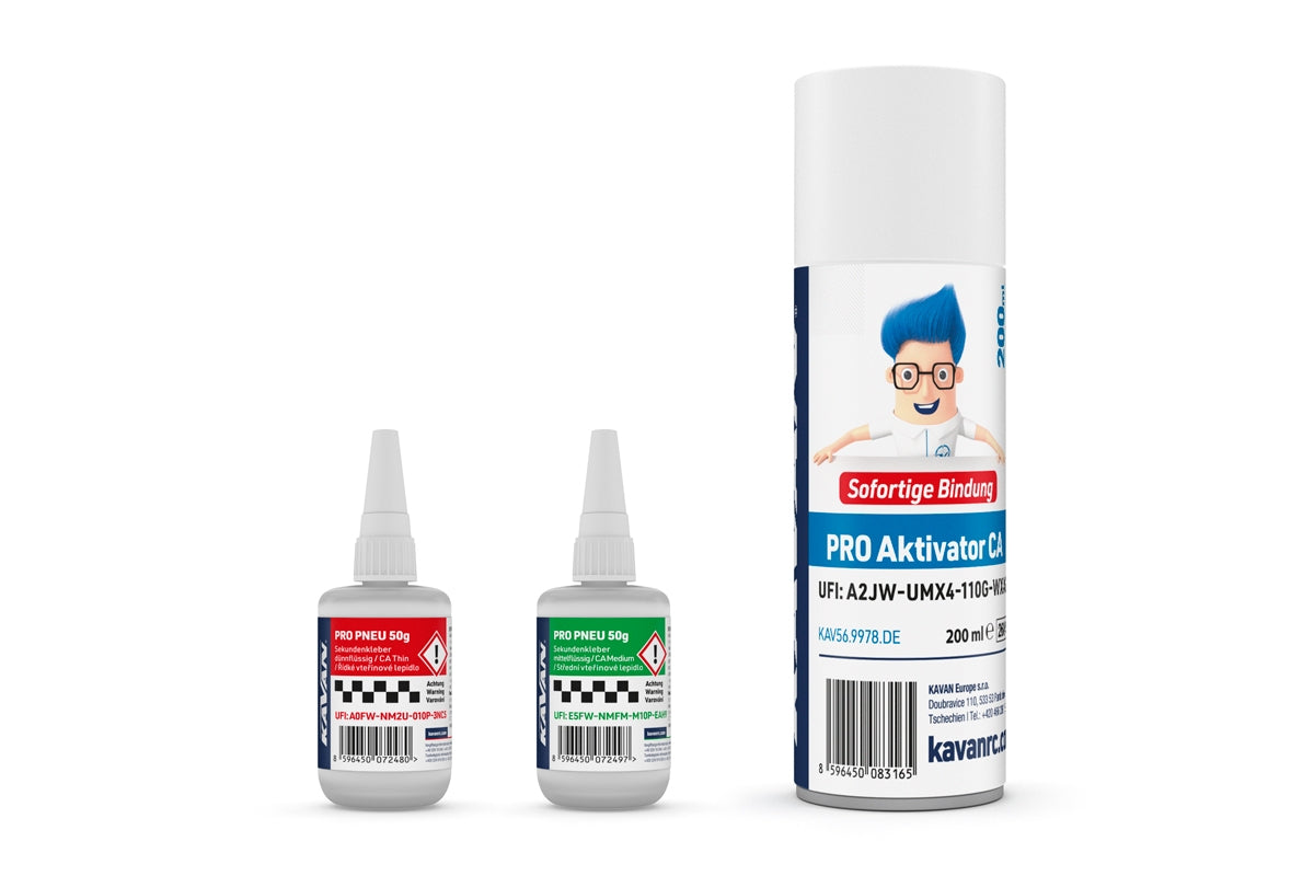 KAVAN PRO TYRE CA medium and thin 50g + Activator PRO CA Spray 200ml
