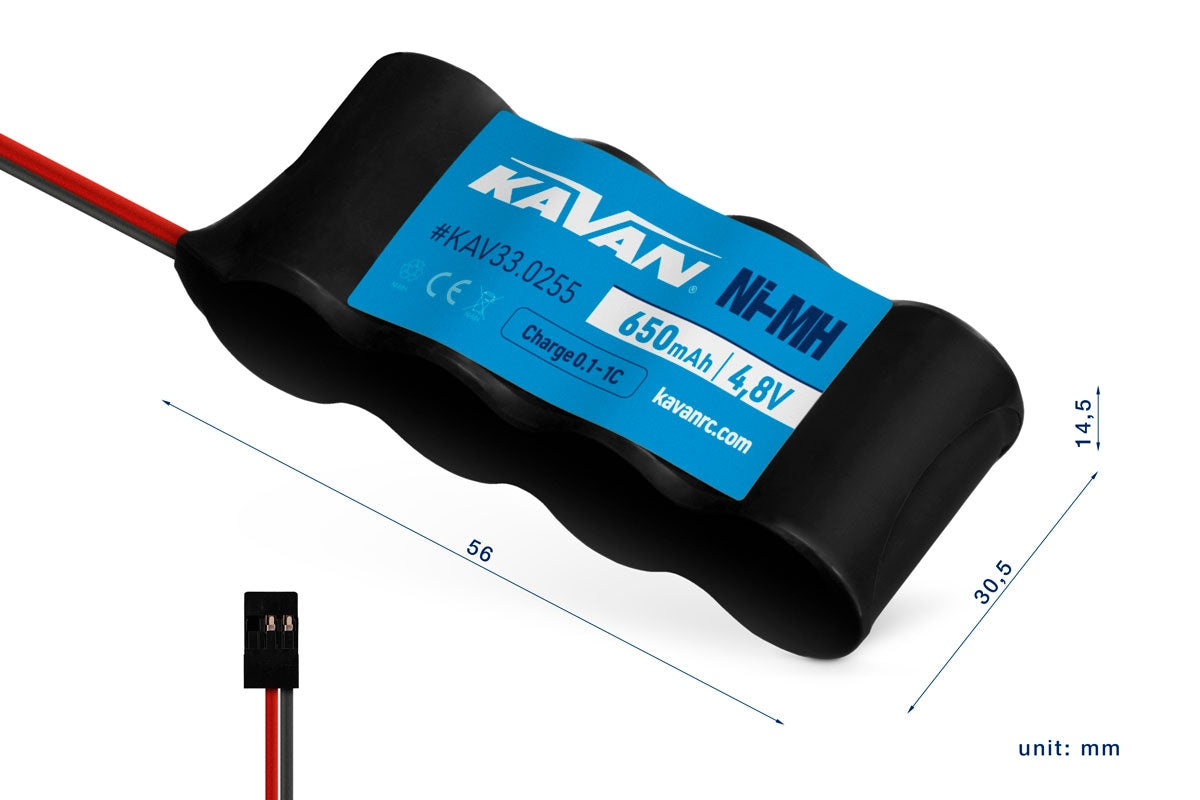 KAVAN NiMH 650mAh/4,8V Rx pack