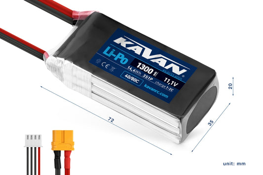 KAVAN Li-Po 1300mAh/11,1V 40/80C 14,4Wh
