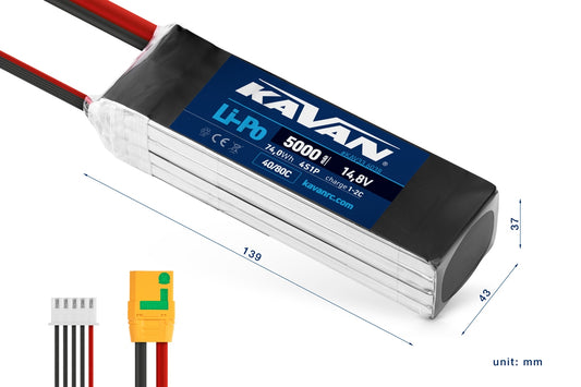 KAVAN Li-Po 5000mAh/14,8V 40/80C 74,0Wh