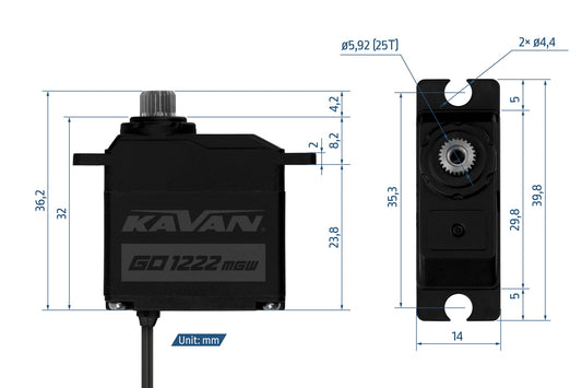 Kavan GO-1222MGW HV Digital Servo