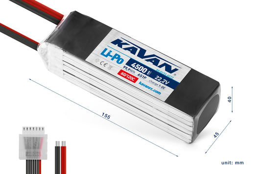 KAVAN - Li-Po 4500mAh/22,2V 60/120C, 99,9Wh