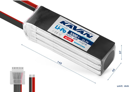 KAVAN - Li-Po 3300mAh/22,2V 60/120C, 73,2Wh