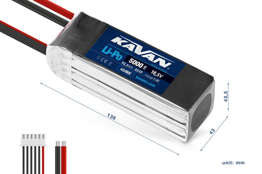KAVAN Li-Po 5000mAh/18,5V 40/80C 92,5Wh