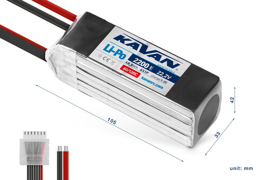 KAVAN - Li-Po 2200mAh/22,2V 60/120C, 48,8Wh