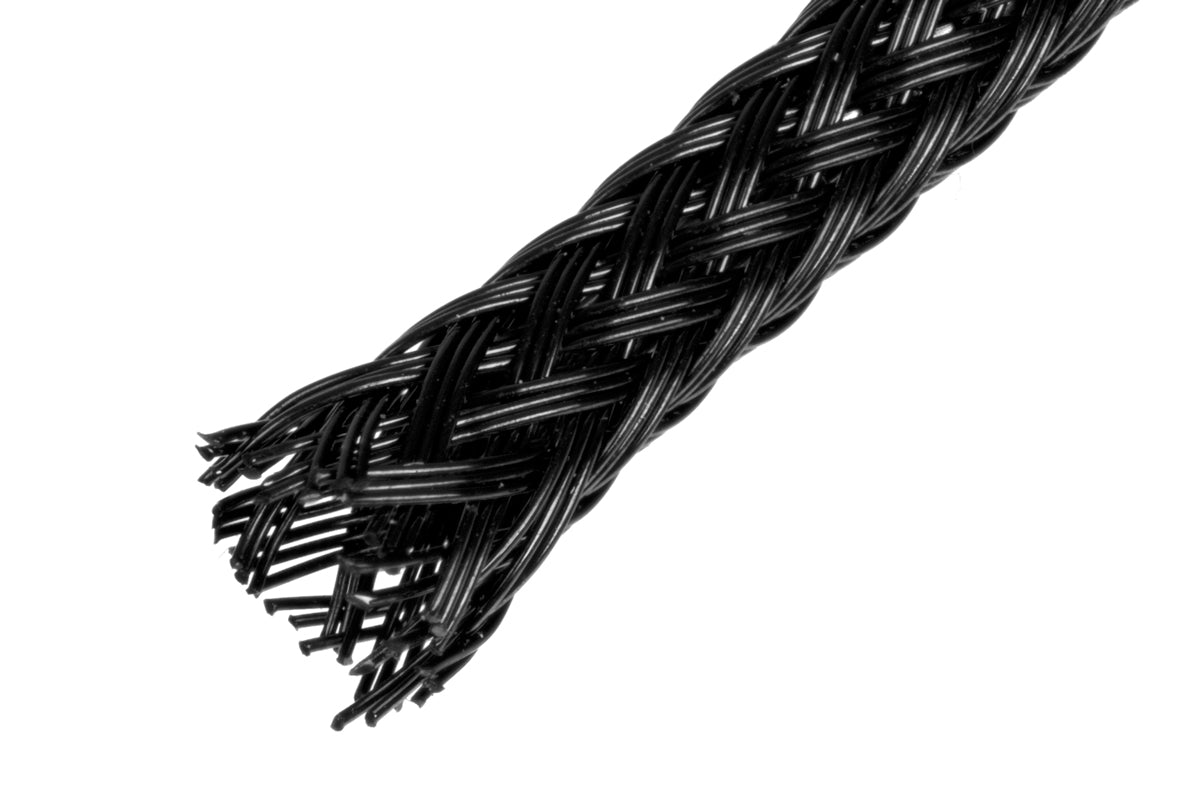 Braided hose 3mm, black 25m