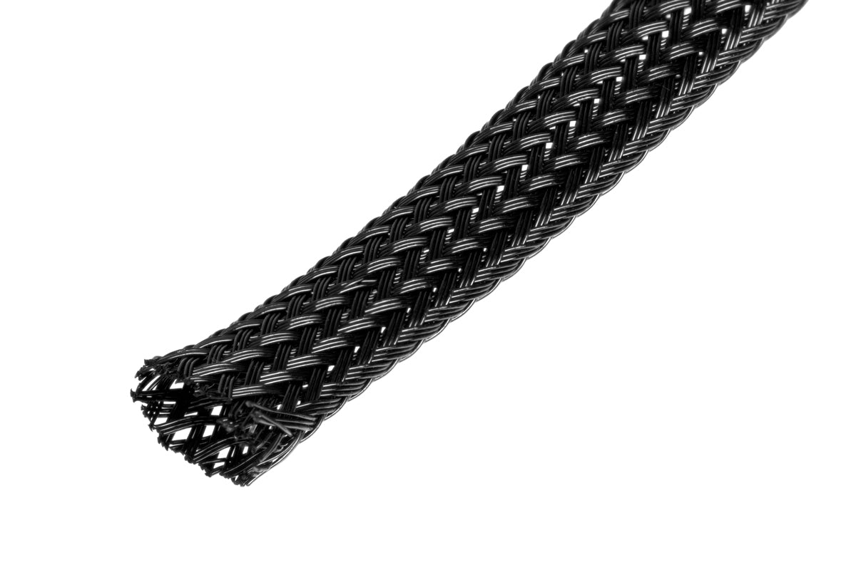 Braided hose 6mm, black 25m