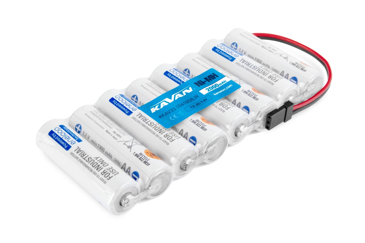 9.6V 2000AA Sanyo ENELOOP TX-JR 8cell. transc.pack