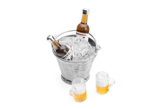1/10 Model Decoration Ice Bucket, Beers and Ice Cube for Rc Crawler
