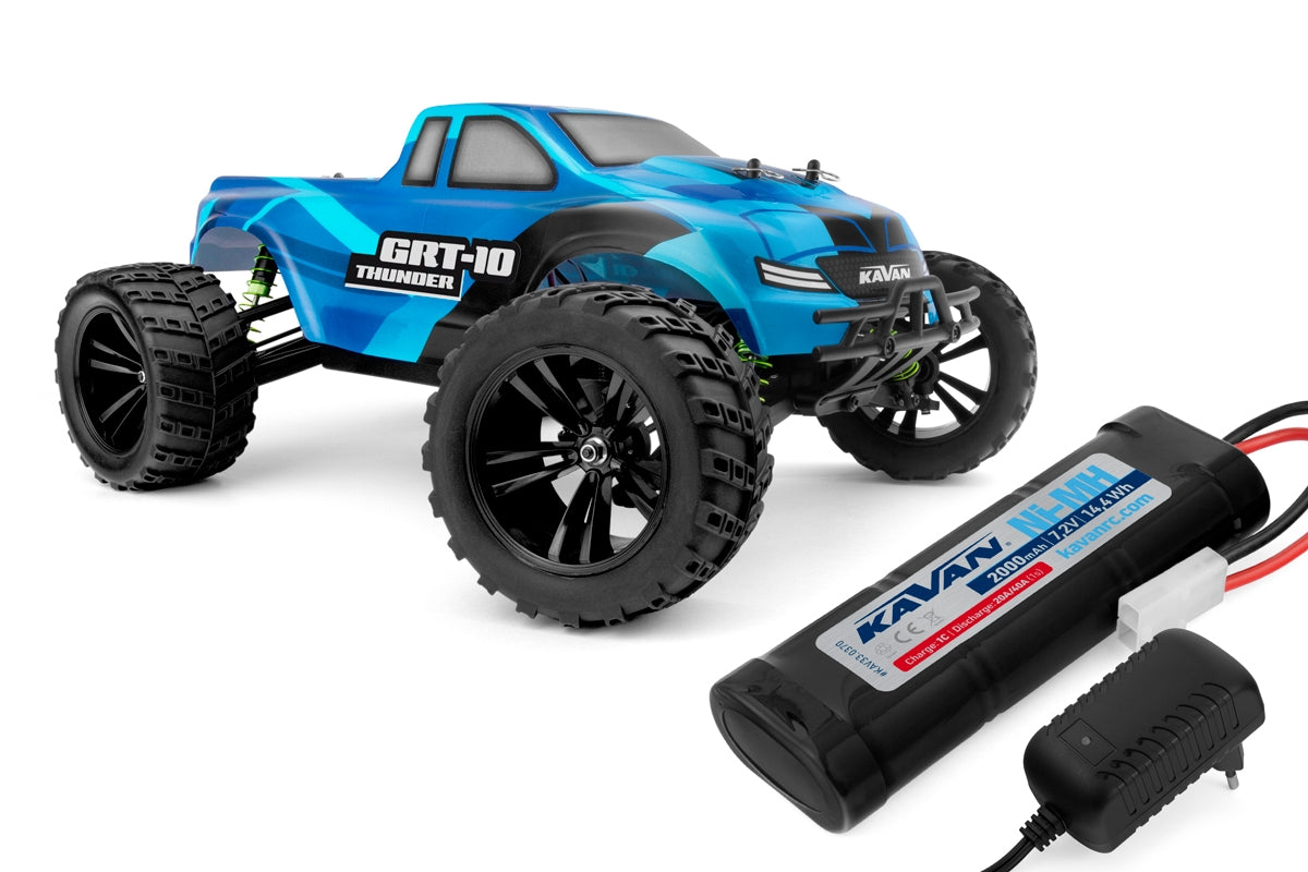 Kavan Grt-10 Thunder 2.4 ghz 4wd Monster Truck 1:10 - Blue - Rtr