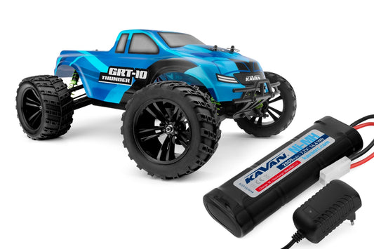 Kavan Grt-10 Thunder 2.4 ghz 4wd Monster Truck 1:10 - Blue - Rtr