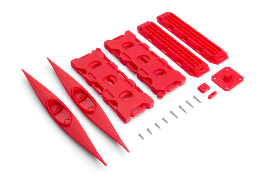 1/10 Canoe, Recovery Ramps, Oil Tank Red for Rc Crawler