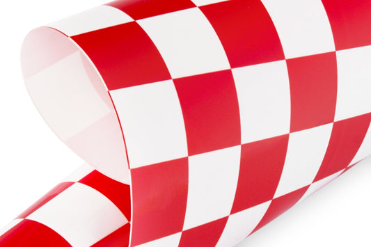 KAVAN covering film - checkered red/white