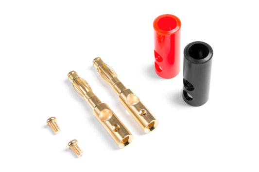Bananas Plug 4mm Screw (black+red)