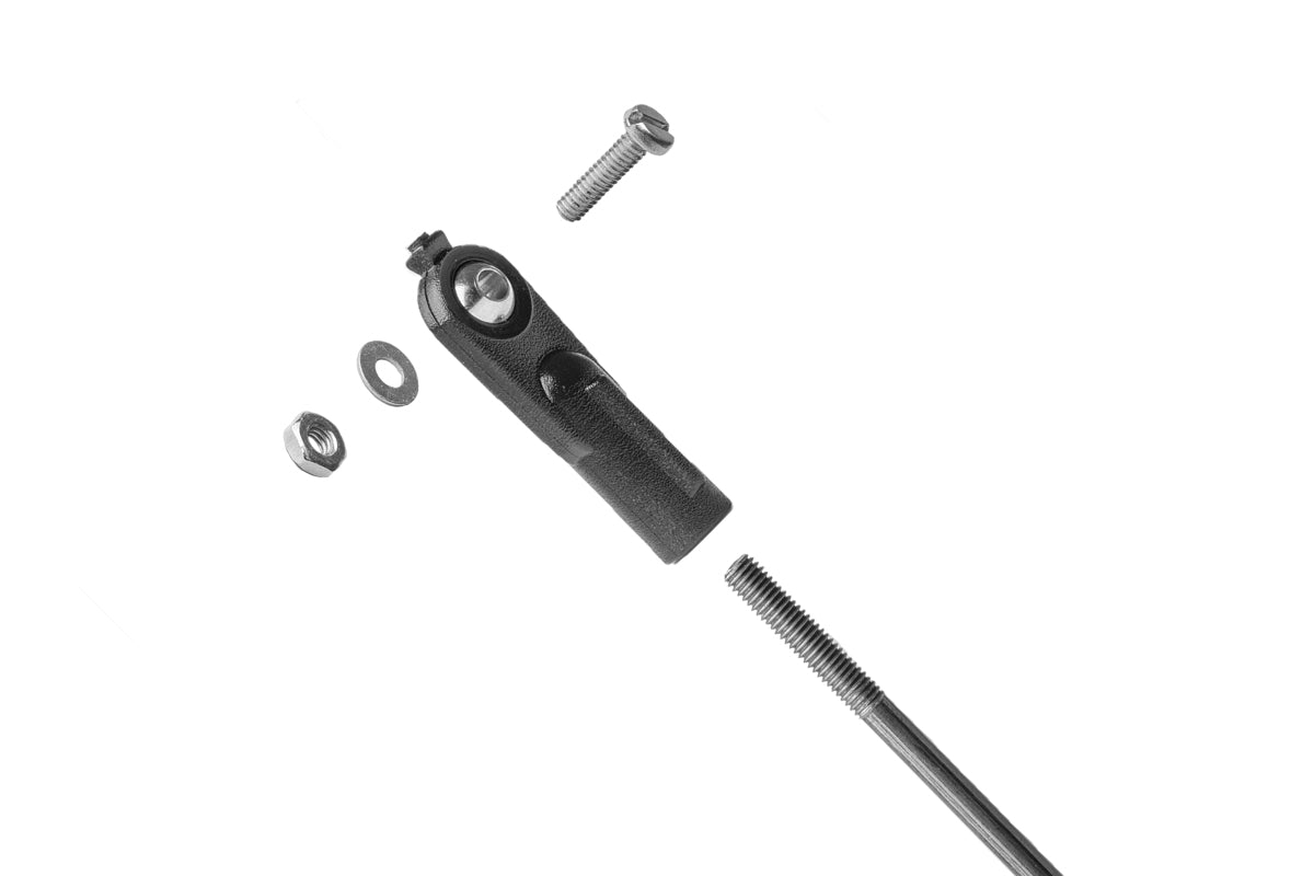 Nylon Ball Link M3 with Brass Ball and Push Rod, 10 Sets
