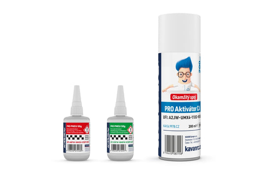 KAVAN PRO TYRE CA medium and thin 50g + Activator PRO CA Spray 200ml