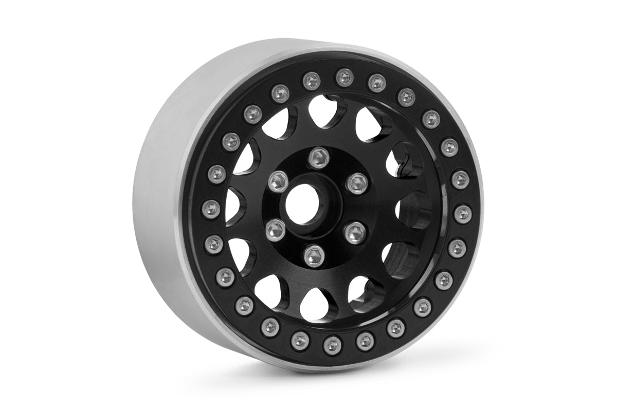 1.9'' Aluminum Beadlock Rims for 1/10 Crawler Black - 2pcs