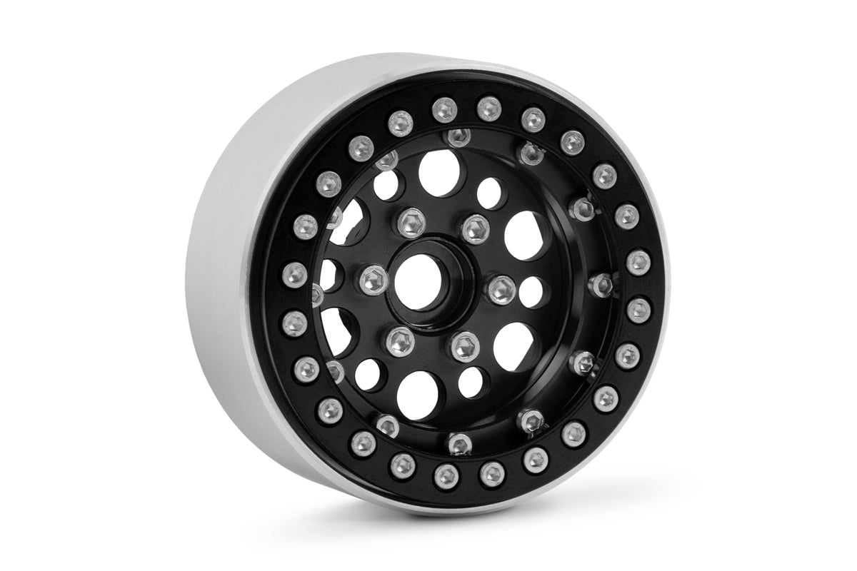 1.9'' Aluminum Beadlock Rims for 1/10 Crawler Black - 2pcs
