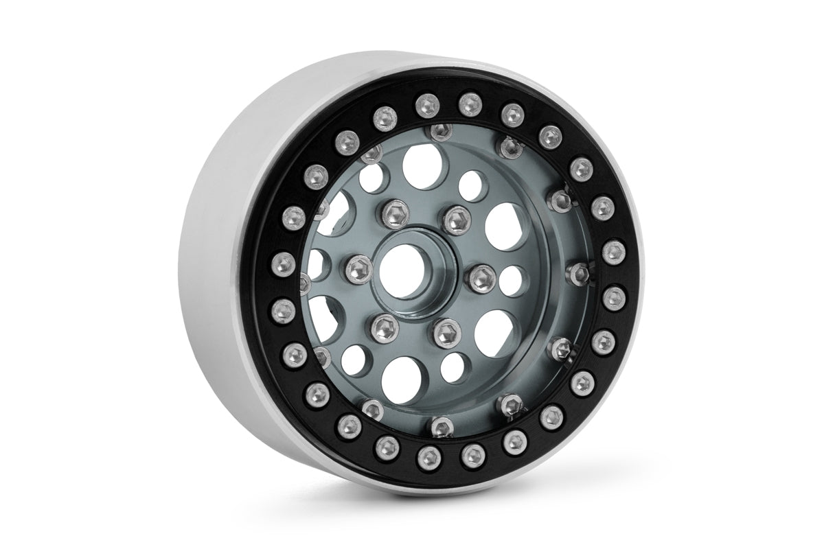 1.9'' Aluminum Beadlock Rims for 1/10 Crawler Silver - 2pcs