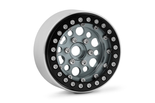 1.9'' Aluminum Beadlock Rims for 1/10 Crawler Silver - 2pcs