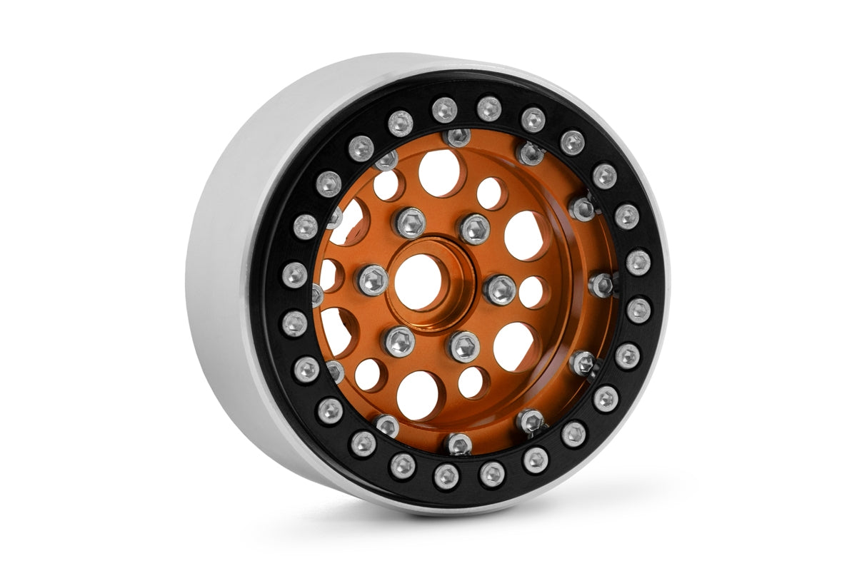 1.9'' Aluminum Beadlock Rims for 1/10 Crawler Orange - 2pcs