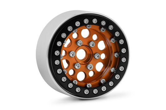 1.9'' Aluminum Beadlock Rims for 1/10 Crawler Orange - 2pcs