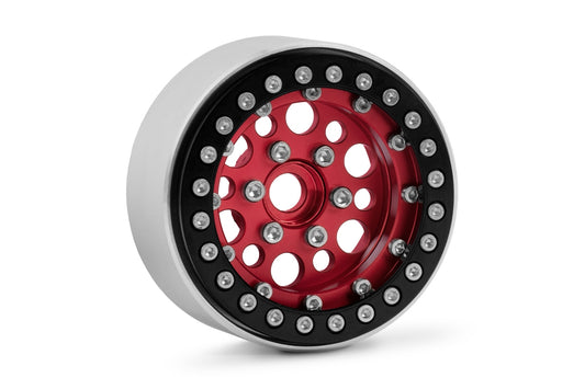 1.9'' Aluminum Beadlock Rims for 1/10 Crawler Red - 2pcs