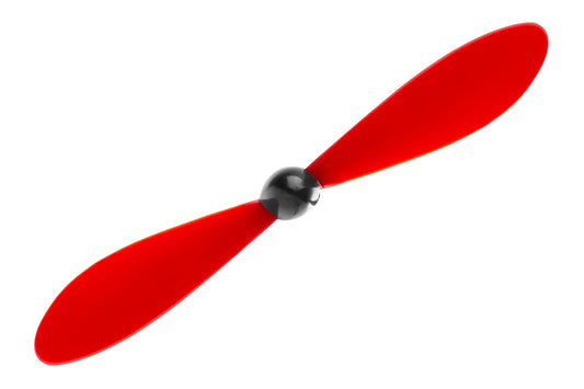 Prop with Spinner 125 X 110mm / 4,9 X 4,3 - Red, 100 pcs.