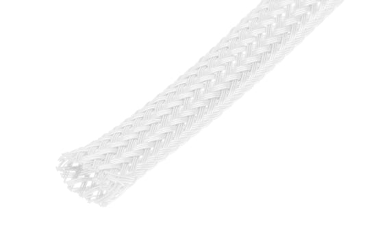 Braided hose 6mm, white 10m