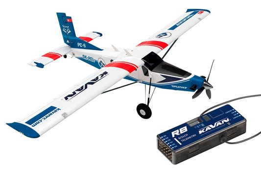 KAVAN Pilatus PC-6 Porter 1500mm ARF - Blue + R8 Rx