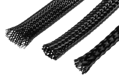 Braided hose 3mm, black, 10m