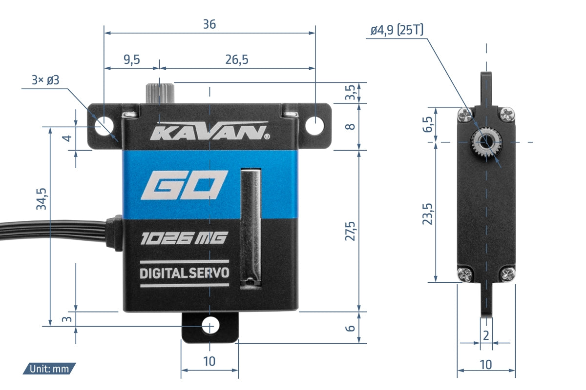 Kavan GO-1026MG HV Digital Servo