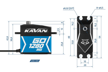 Kavan GO-1280MG HV Digital Servo
