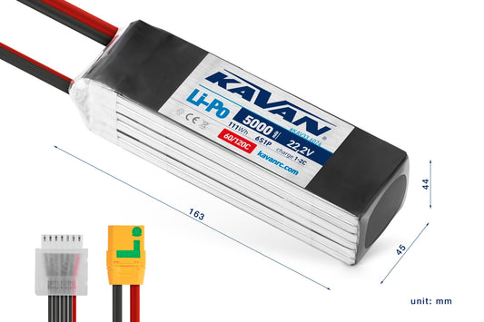 KAVAN - Li-Po 5000mAh/22,2V 60/120C, 111Wh
