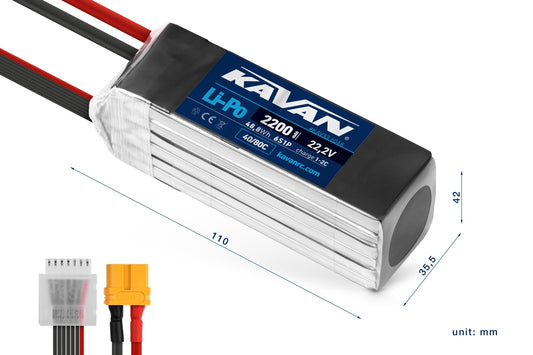 KAVAN Li-Po 2200mAh/22,2V 40/80C, 48,8Wh