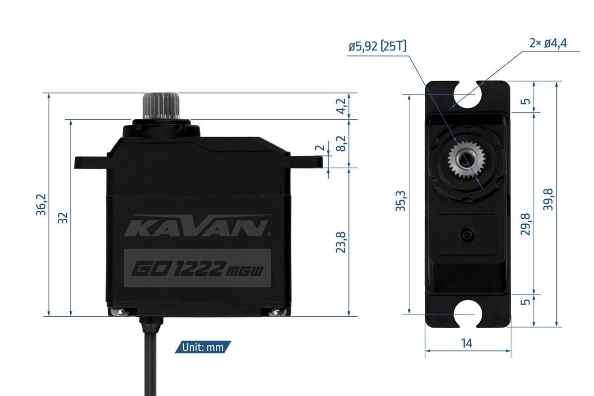 Kavan GO-1222MGW HV Digital Servo
