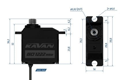 Kavan GO-1222MGW HV Digital Servo