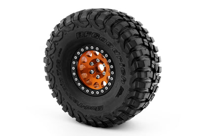 1.9'' Aluminum Beadlock Rims for 1/10 Crawler Orange - 2pcs