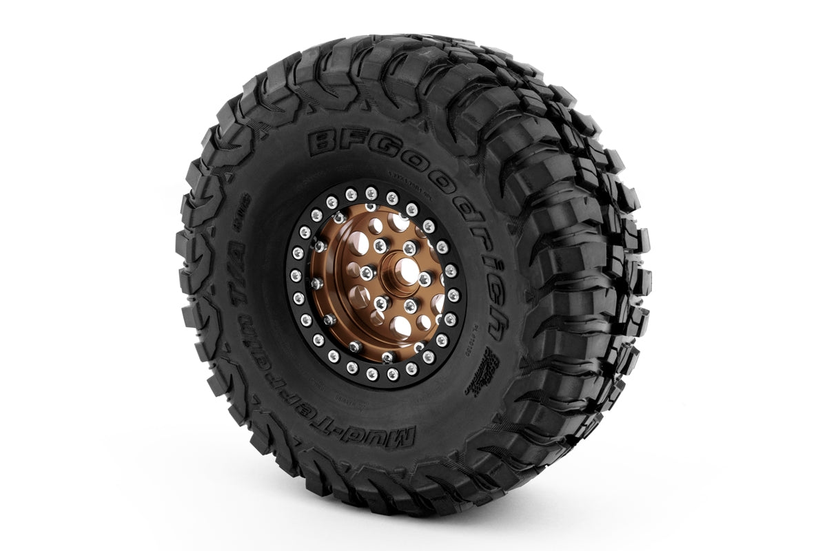 1.9'' Aluminum Beadlock Rims for 1/10 Crawler Bronze - 2pcs